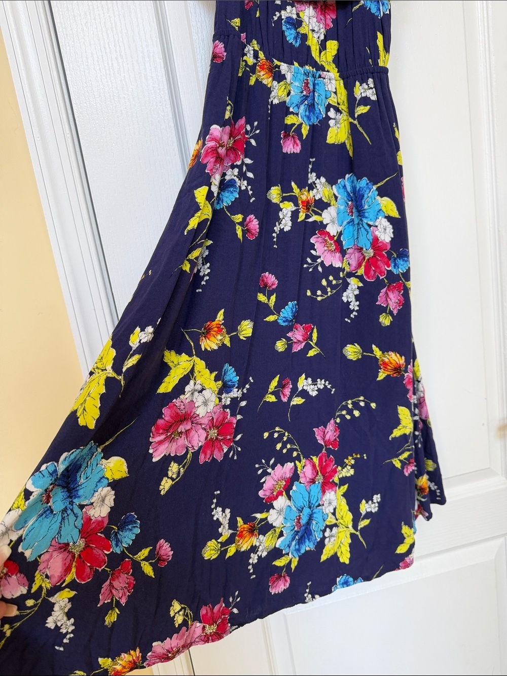 Nordstrom Navy Floral Off-Shoulder Maxi Dress - Picture 4 of 5